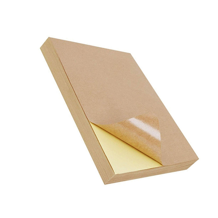 GYNP8081 100 PCS เลเซอร์อิงค์เจ็ท Mark สติกเกอร์ A4 กระดาษคราฟท์ Self-Adhesive กระดาษพิมพ์, Dark, Light