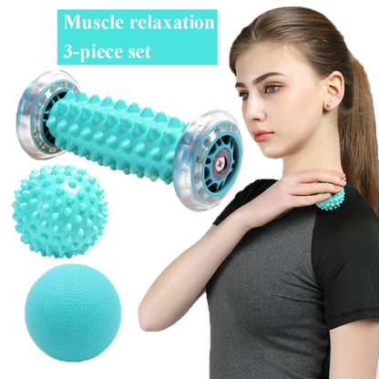 ลูกบอลนวด Plantar Fascia Ball กล้ามเนื้อผ่อนคลายฟิตเนส Ball Hand Holding Ball,สไตล์:, Set 1, Foot Massage Wheel, Set 2, Yellow Foot Bottom + Tattoo 7cm 2