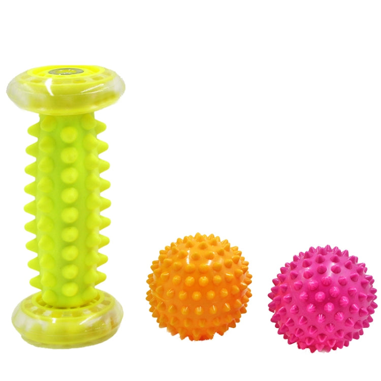 ลูกบอลนวด Plantar Fascia Ball กล้ามเนื้อผ่อนคลายฟิตเนส Ball Hand Holding Ball,สไตล์:, Set 1, Foot Massage Wheel, Set 2, Yellow Foot Bottom + Tattoo 7cm 2