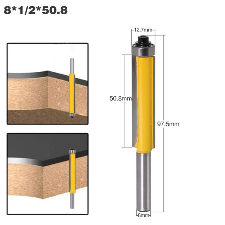 8-Handle Extended Trimming Cutter พร้อมแบริ่งเครื่องตัดมิลลิ่งสายงานไม้, ข้อมูลจำเพาะ:, 8x1/2x50.8mm, 8x1/2x63.5mm, 8x1/2x76.2mm, 3 PCS/Set