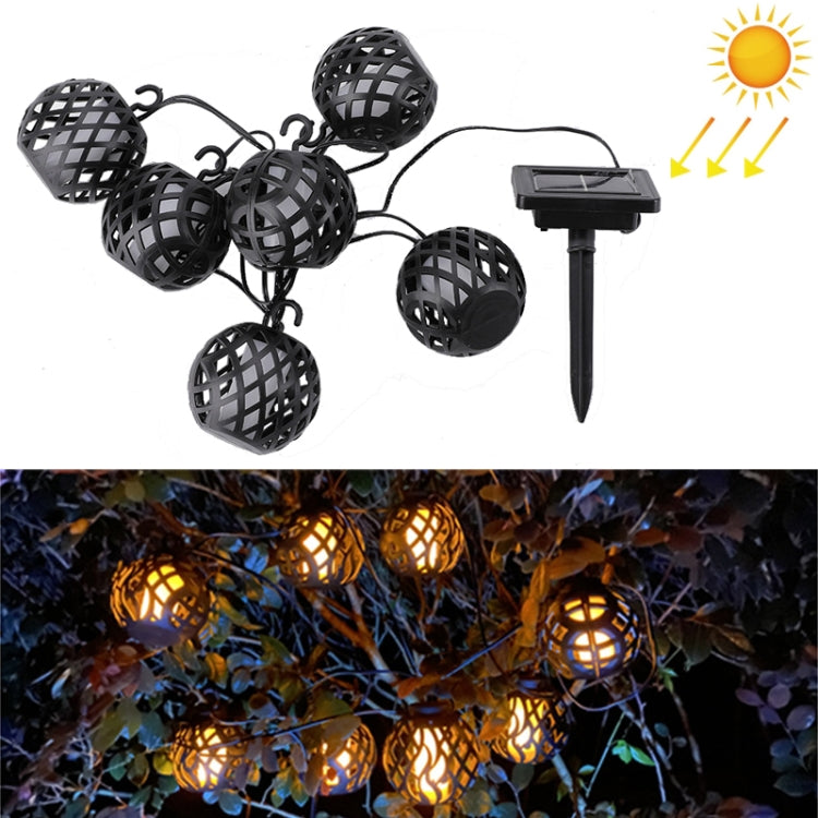 พลังงานแสงอาทิตย์เปลวไฟ Ball Light String กลางแจ้งพลังงานแสงอาทิตย์ Courtyard IP44 กันน้ำ, 6 in 1, 8 in 1