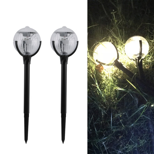 2 ชิ้นควบคุมแสงโคมไฟสนามหญ้าพลังงานแสงอาทิตย์ไฟสวนกลางแจ้ง, 2 PCS Warm Light