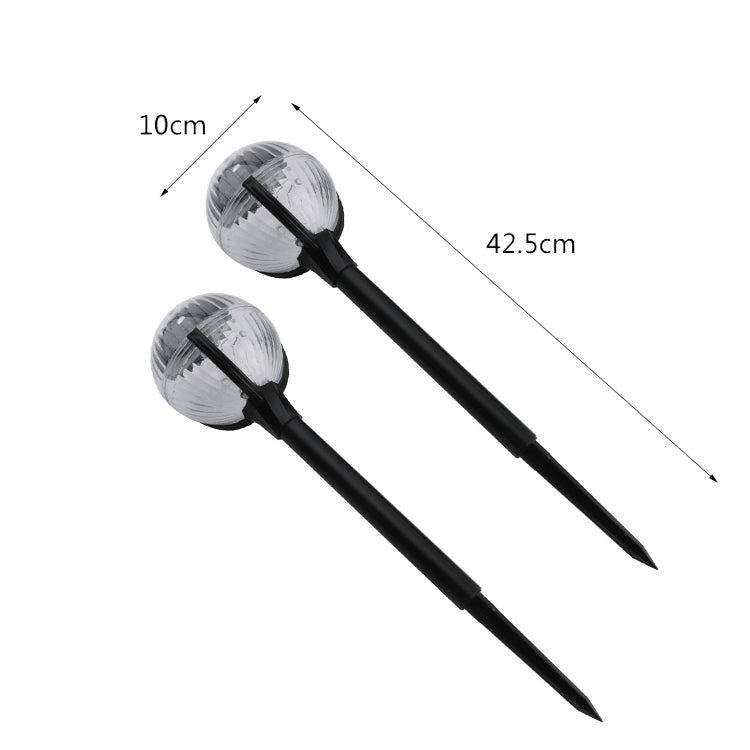 2 ชิ้นควบคุมแสงโคมไฟสนามหญ้าพลังงานแสงอาทิตย์ไฟสวนกลางแจ้ง, 2 PCS Warm Light