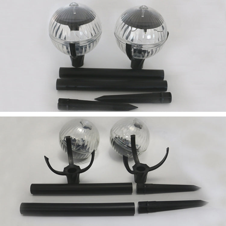 2 ชิ้นควบคุมแสงโคมไฟสนามหญ้าพลังงานแสงอาทิตย์ไฟสวนกลางแจ้ง, 2 PCS Warm Light