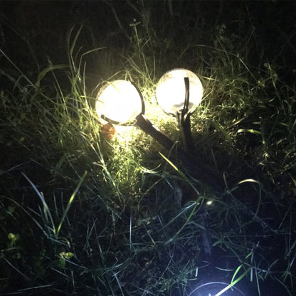2 ชิ้นควบคุมแสงโคมไฟสนามหญ้าพลังงานแสงอาทิตย์ไฟสวนกลางแจ้ง, 2 PCS Warm Light