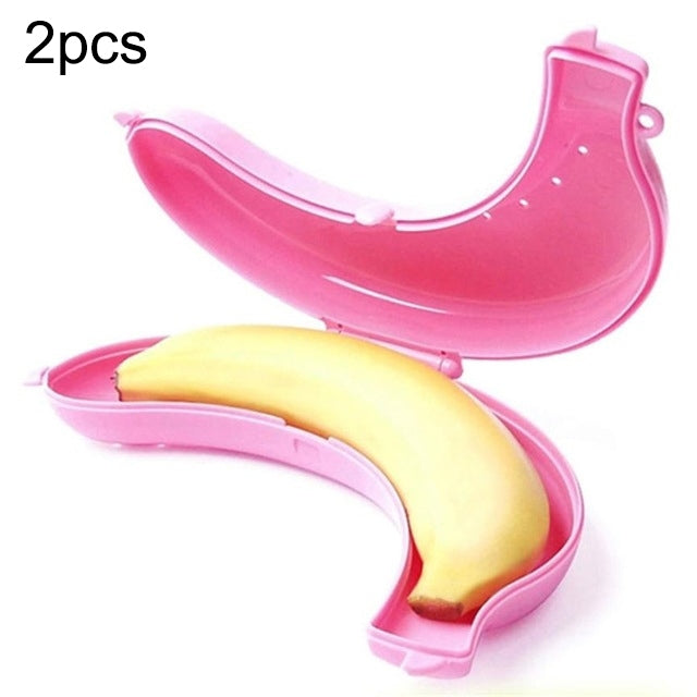 2 PCS น่ารัก 3 สีผลไม้กล้วย Protector กล่องอาหารกลางวันกล่องเก็บสำหรับเด็ก