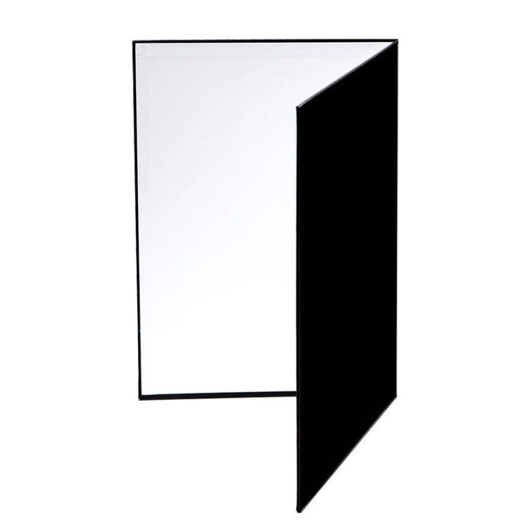 2 PCS 3-in-1 แผ่นสะท้อนแสงสีขาว + สีดำ + เงิน A4 กระดาษแข็งพับ Light Diffuser BOARD, 3-in-1 A4 Cardboard