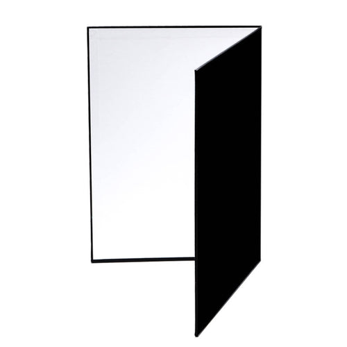 2 PCS 3-in-1 แผ่นสะท้อนแสงสีขาว + สีดำ + เงิน A4 กระดาษแข็งพับ Light Diffuser BOARD, 3-in-1 A4 Cardboard