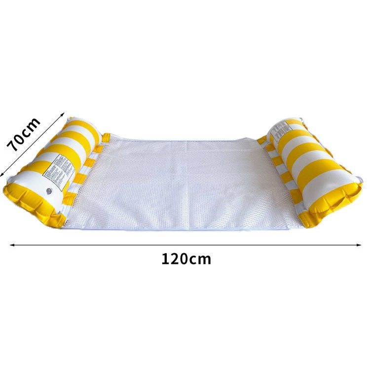 เปลญวนเป่าลม PVC สำหรับผู้ใหญ่ว่ายน้ำแบบแถวลอย ขนาด 120 x 70 ซม, Light Blue Striped, Rose Red Striped, Yellow Stripe, Green Striped, Orange Striped, Dark Blue Striped, Yellow + Blue, Green + Blue