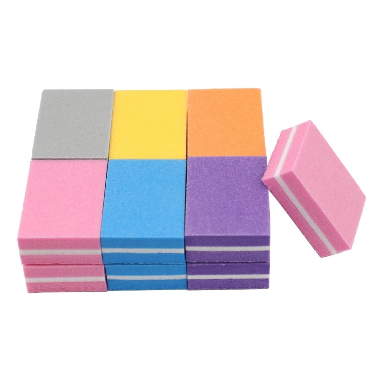 50 ชิ้น 35x25x10 มิลลิเมตร EVA ฟองน้ำสี่เหลี่ยมเล็กตะไบเล็บการจัดส่งสีแบบสุ่ม
