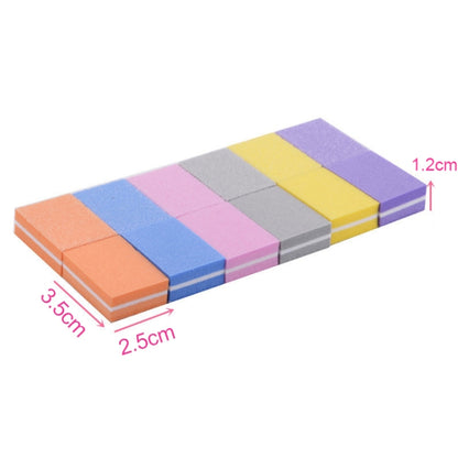 50 ชิ้น 35x25x10 มิลลิเมตร EVA ฟองน้ำสี่เหลี่ยมเล็กตะไบเล็บการจัดส่งสีแบบสุ่ม