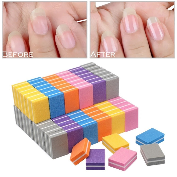 50 ชิ้น 35x25x10 มิลลิเมตร EVA ฟองน้ำสี่เหลี่ยมเล็กตะไบเล็บการจัดส่งสีแบบสุ่ม