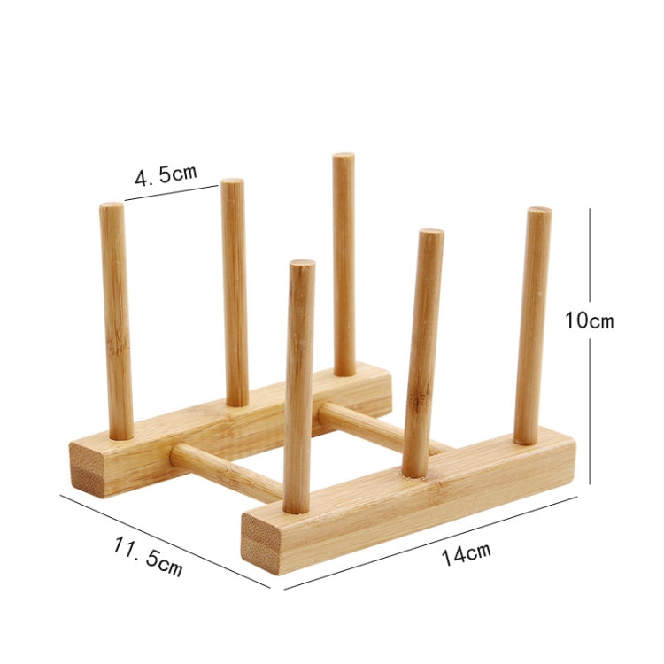 4 PCS Multi-Purpose Bowl Disc Rack ห้องครัวท่อระบายน้ำไม้ไผ่ Tableware Storage Rack, 2 Grid, 4 Grid, 7 Grid, 8 Grid