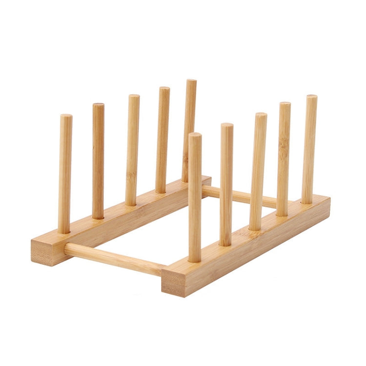 4 PCS Multi-Purpose Bowl Disc Rack ห้องครัวท่อระบายน้ำไม้ไผ่ Tableware Storage Rack, 2 Grid, 4 Grid, 7 Grid, 8 Grid