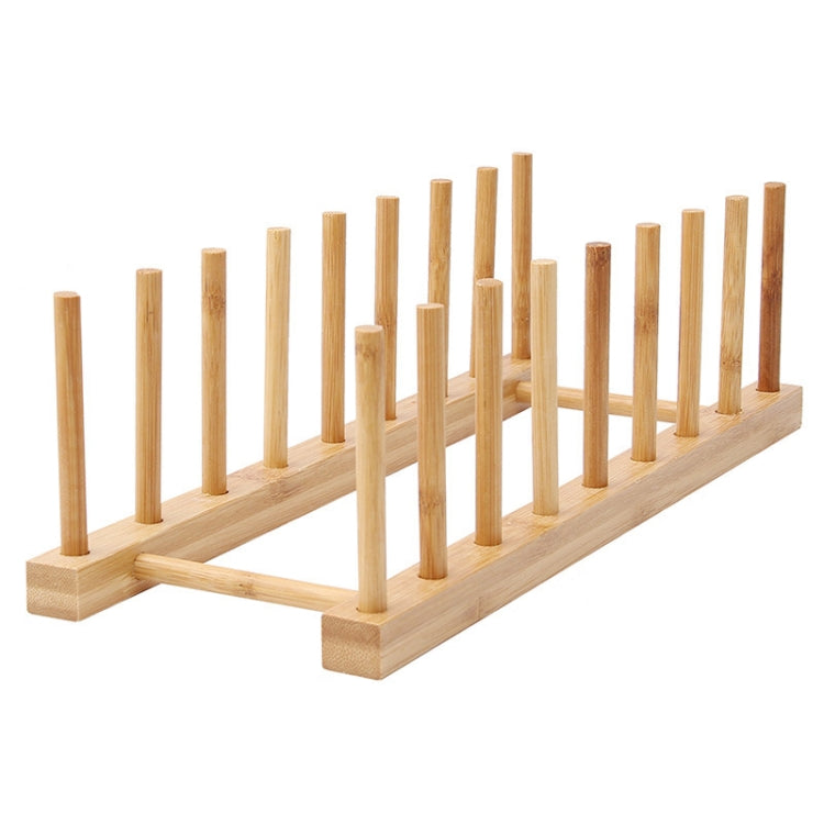 4 PCS Multi-Purpose Bowl Disc Rack ห้องครัวท่อระบายน้ำไม้ไผ่ Tableware Storage Rack, 2 Grid, 4 Grid, 7 Grid, 8 Grid