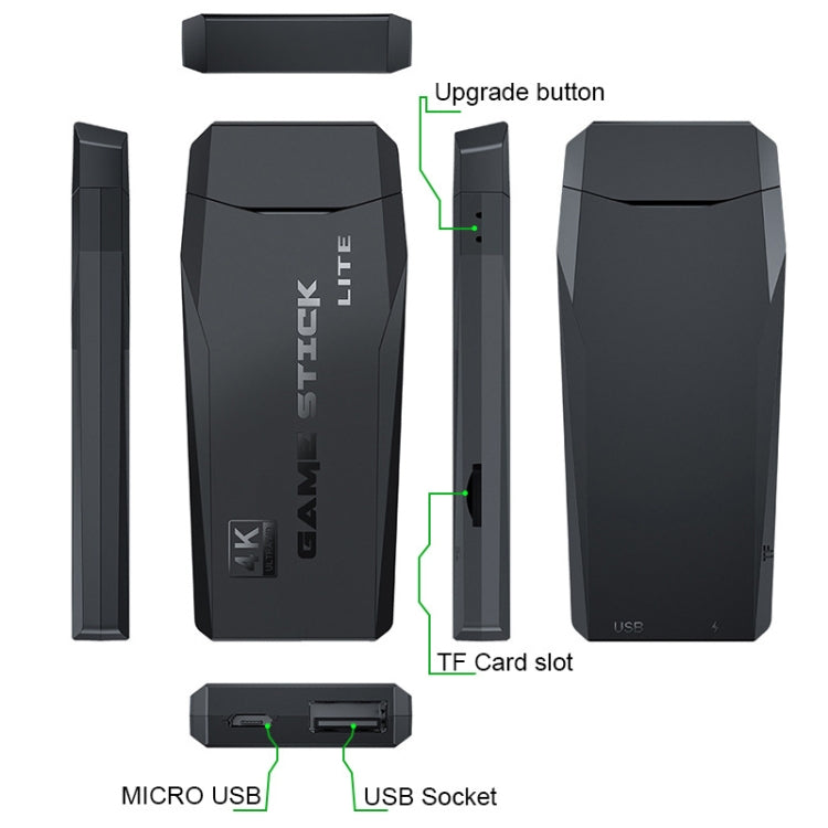 Y3 Lite Wireless เพิ่มคอนโซลเกม HD เป็นสองเท่า, 32G 3000 Games, 64G 10,000 Games