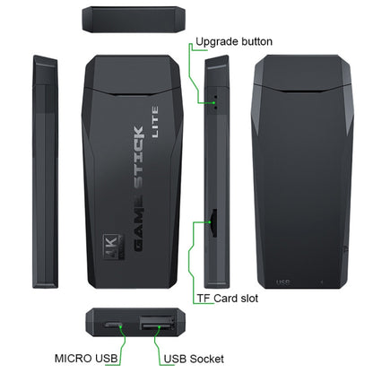 Y3 Lite Wireless เพิ่มคอนโซลเกม HD เป็นสองเท่า, 32G 3000 Games, 64G 10,000 Games
