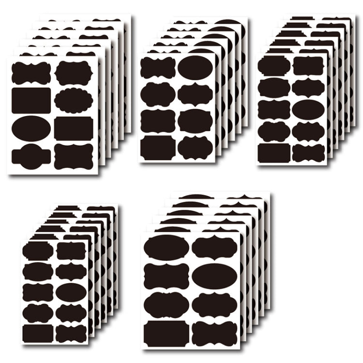 50 ชุด Erasable กันน้ำที่ถอดออกได้ขวด PVC สติ๊กเกอร์กระดานดำ, 2PCS/Set 190x225mm, 8PCS/Set 110x156mm, 8PCS/Set  140x182mm, 8PCS/Set 190x225mm, 8PCS/Set  190x245mm, 10PCS/Set 130x220mm, 10PCS/Set  140x220mm, 10PCS/Set 120x187mm, 12PCS/Set  200x185mm    ...