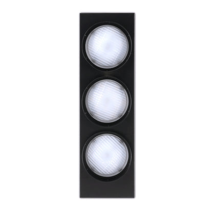 Retro Bar ร้านอาหารไฟจราจร Wrought Iron Engineering Glass LED ในร่มสัญญาณ Wall Light, 5W x 3