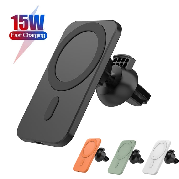 N16 10W Car Air Outlet + ถ้วยดูด Magsafe Magnetic Wireless Charger ที่วางโทรศัพท์มือถือสำหรับ iPhone 12 Series