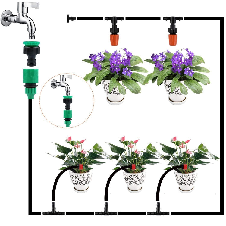 149 ใน 1 30m Dripper ปรับได้ DIY อุปกรณ์รดน้ำอัตโนมัติหยดชลประทาน ชุด, 149 In 1