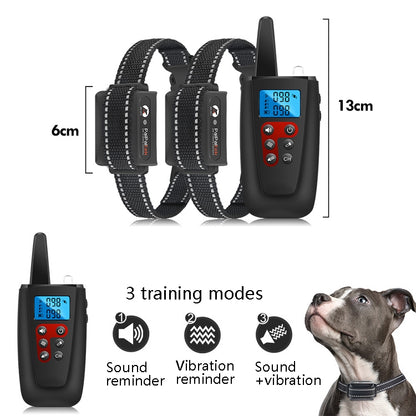 PaiPaitek PD526V-2 1 ใน 2 100-ความเร็วเสียงการสั่นสะเทือนรีโมทคอนโทรลการฝึกอบรมสุนัขอุปกรณ์ Anti-Barking อุปกรณ์อิเล็กทรอนิกส์รีโมทคอนโทรล COLLAR, PD526V-2