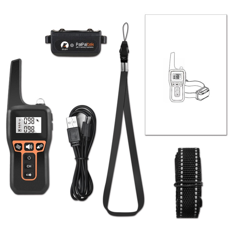 PaiPaitek PD529V-1 การฝึกอบรมสุนัข Anti-Barking อุปกรณ์การสั่นสะเทือน 1000M รีโมทคอนโทรลระยะทางสัตว์เลี้ยงอุปกรณ์การฝึกอบรม, PD529V-1