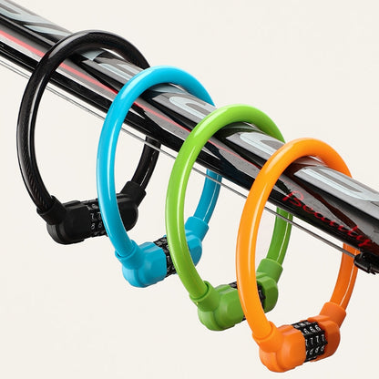 4 ชิ้นจักรยานแบบพกพาสี่รหัสผ่านแหวนล็อคกลางแจ้งล็อคป้องกันการโจรกรรม, Anti-Theft Lock(Black)