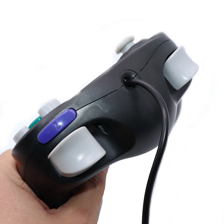 2 PCS Single Point Vibrating Controller คอนโทรลเลอร์เกมแบบมีสายสำหรับ Nintendo NGC / Wii, White, Pink, Yellow, Red, Purple, Green, Blue, Black, Silver, Orange