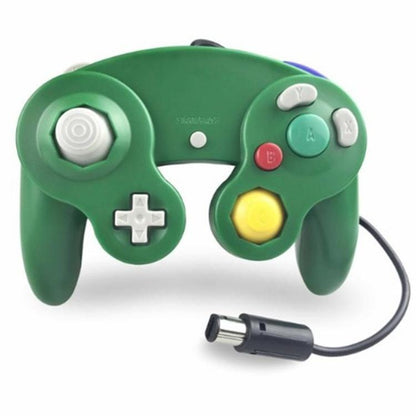 2 PCS Single Point Vibrating Controller คอนโทรลเลอร์เกมแบบมีสายสำหรับ Nintendo NGC / Wii, White, Pink, Yellow, Red, Purple, Green, Blue, Black, Silver, Orange