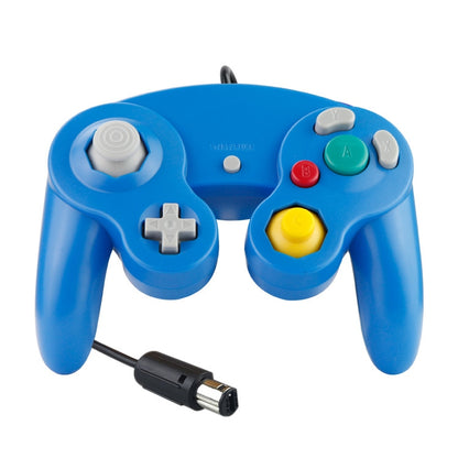 2 PCS Single Point Vibrating Controller คอนโทรลเลอร์เกมแบบมีสายสำหรับ Nintendo NGC / Wii, White, Pink, Yellow, Red, Purple, Green, Blue, Black, Silver, Orange