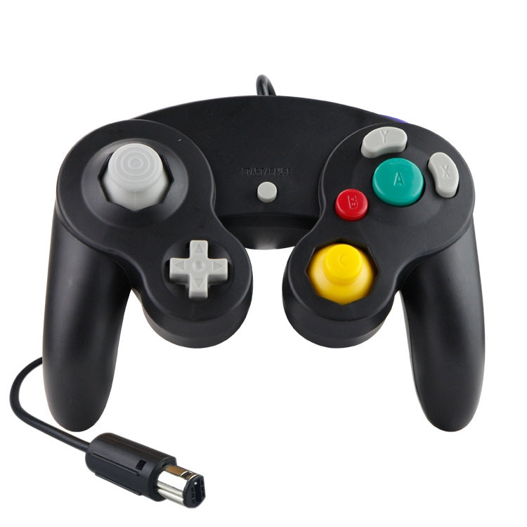 2 PCS Single Point Vibrating Controller คอนโทรลเลอร์เกมแบบมีสายสำหรับ Nintendo NGC / Wii, White, Pink, Yellow, Red, Purple, Green, Blue, Black, Silver, Orange