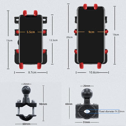 ขายึดโทรศัพท์มือถือระบบนำทางโลหะสำหรับรถจักรยานยนต์สไตล์:, Rearview Mirror Installation (Anti-theft), Rearview Mirror Installation (Hand Twist), Thin Tube Fixation (Anti-theft), Thin Tube Fixation (Hand Twist), Handle Installation (Anti-theft)         ...
