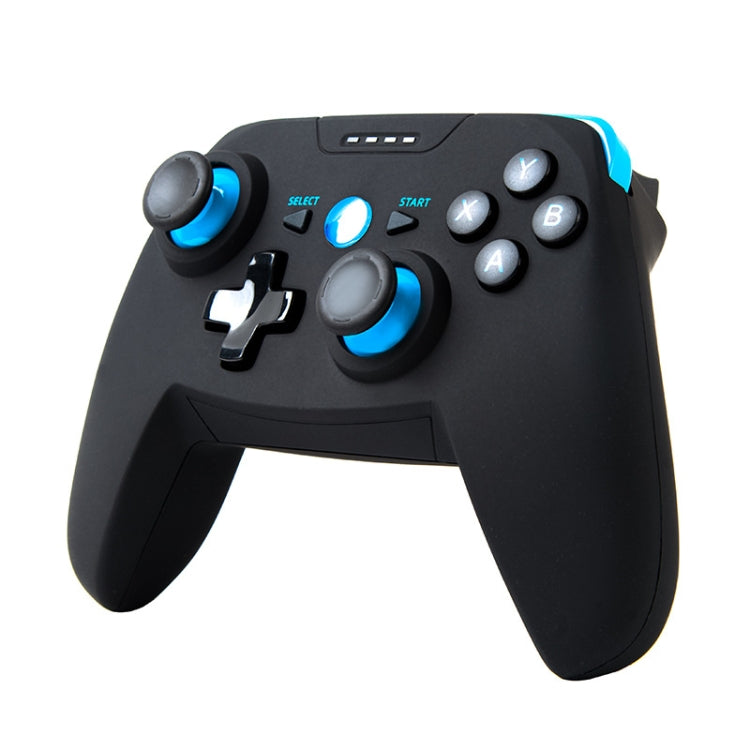 CX-X1 2.4GHz + Bluetooth 4.0 คอนโทรลเลอร์เกมไร้สายสำหรับ Android / iOS / PC / PS3, Single Handle (Blue), Handle + Bracket (Blue), Handle + Bracket+ Receiver (Blue)