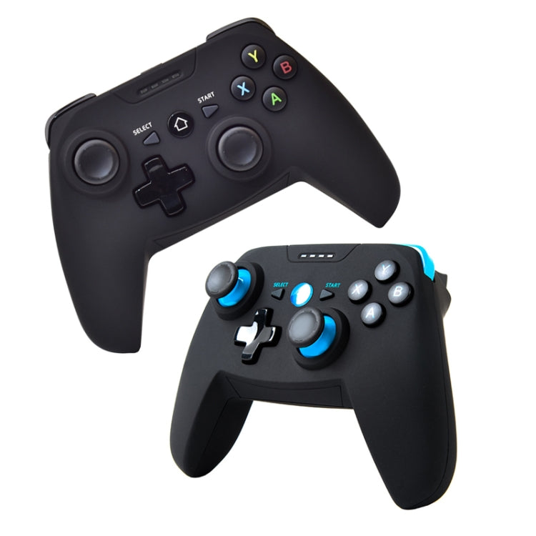 CX-X1 2.4GHz + Bluetooth 4.0 คอนโทรลเลอร์เกมไร้สายสำหรับ Android / iOS / PC / PS3, Single Handle (Blue), Handle + Bracket (Blue), Handle + Bracket+ Receiver (Blue)