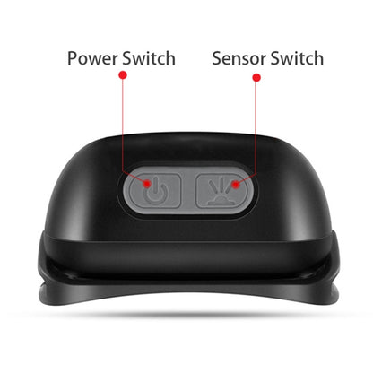 เซ็นเซอร์อัจฉริยะกลางแจ้ง USB ไฟหน้า LED แบบพกพาแสงที่แข็งแกร่งไฟหน้าวิ่งกลางคืน, Black 3W 100LM, White 3W 100LM, Orange 3W 100LM, White 5W 140LM, Orange 5W 140LM