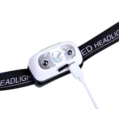 เซ็นเซอร์อัจฉริยะกลางแจ้ง USB ไฟหน้า LED แบบพกพาแสงที่แข็งแกร่งไฟหน้าวิ่งกลางคืน, Black 3W 100LM, White 3W 100LM, Orange 3W 100LM, White 5W 140LM, Orange 5W 140LM