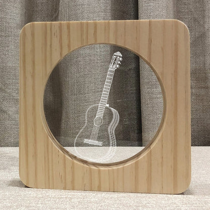 FS-A3272W เครื่องดนตรีกีตาร์กรอบไม้เนื้อแข็งไฟกลางคืน, Guitar