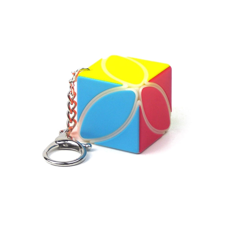 2 ชิ้นมินิพวงกุญแจ Rubik Cube ของเล่นบีบอัด, Pyramid Keychain, Maple Leaf Keychain, Second-order Keychain, Third-order Keychain Flat Version, Gear Keychain