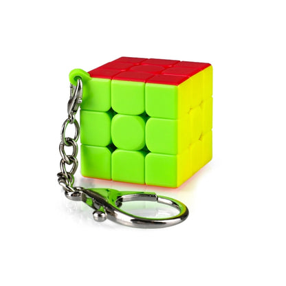 2 ชิ้นมินิพวงกุญแจ Rubik Cube ของเล่นบีบอัด, Pyramid Keychain, Maple Leaf Keychain, Second-order Keychain, Third-order Keychain Flat Version, Gear Keychain