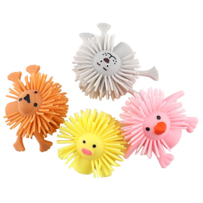 20 ชิ้น TPR นิ้วสัตว์เล็กตุ๊กตายางนุ่มอนุบาลหุ่นมือของเล่น, การจัดส่งสีและสไตล์แบบสุ่ม, 20 PCS Animal