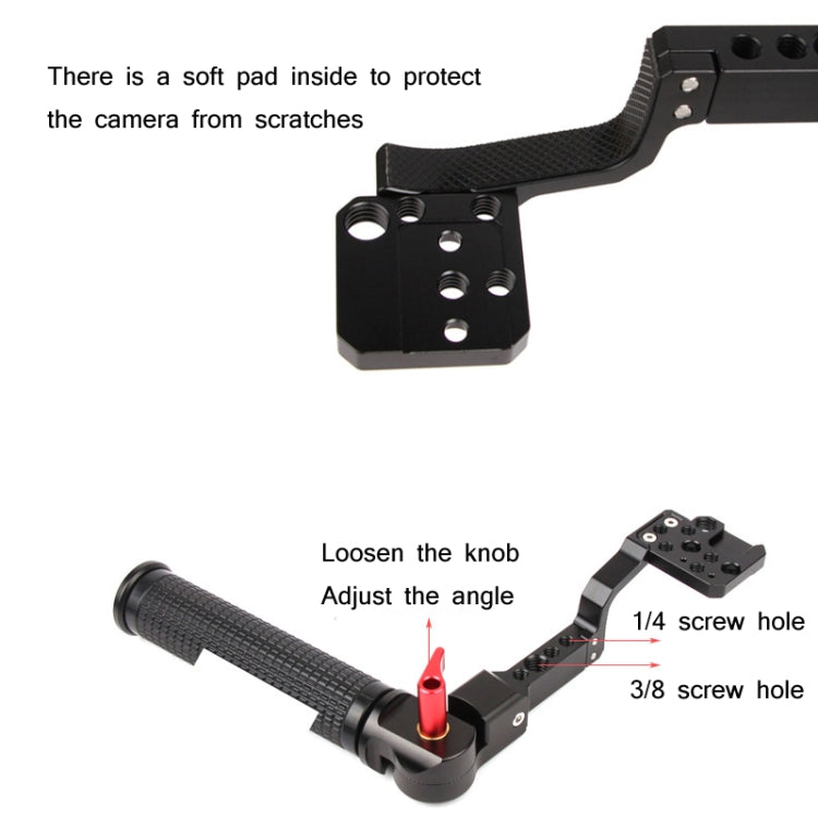 Sunnylife ROQ9233 ประเภทพกพาปรับมุม SLR โคลงจับสำหรับ DJI RONIN RS-C2 / RONIN S / SC