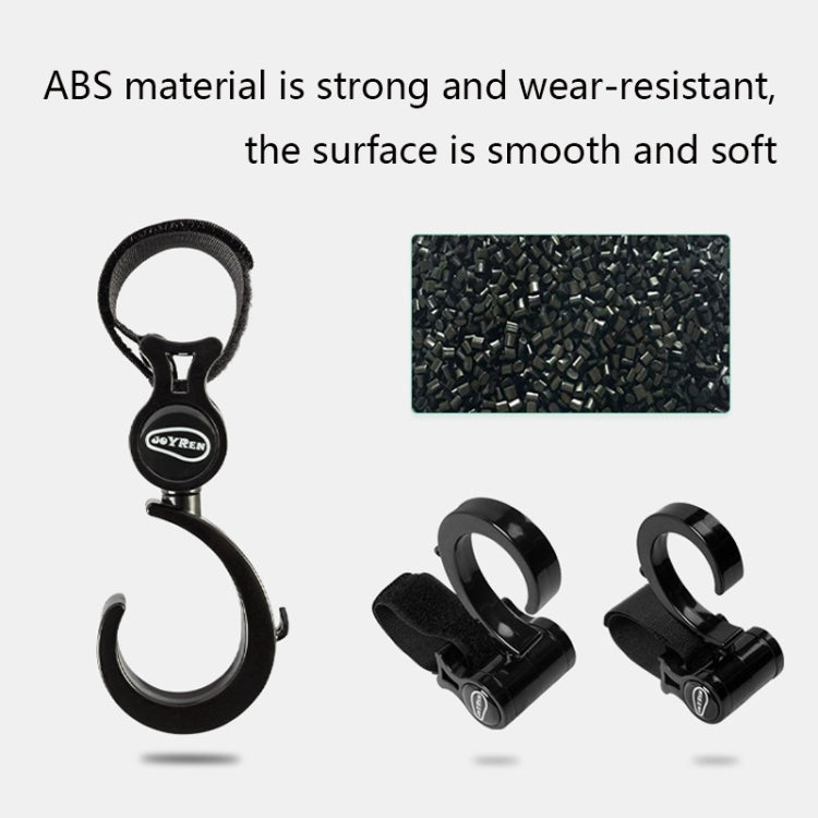 JOYREN 2 ชุดรถเข็นเด็กทารกตะขอกันลื่นและทนทาน, 2 Sets Stroller Hook
