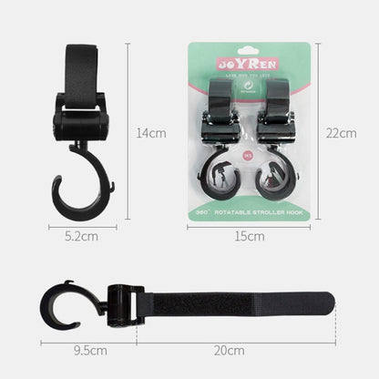 JOYREN 2 ชุดรถเข็นเด็กทารกตะขอกันลื่นและทนทาน, 2 Sets Stroller Hook