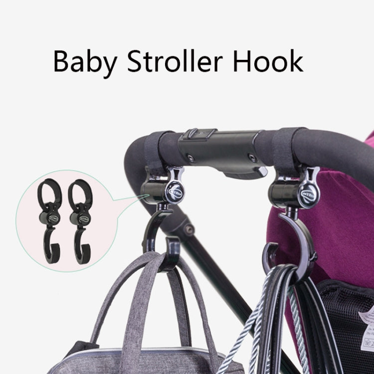 JOYREN 2 ชุดรถเข็นเด็กทารกตะขอกันลื่นและทนทาน, 2 Sets Stroller Hook