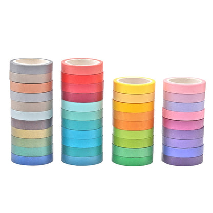 40 สี/ชุด PURE สี Rainbow เทปทำด้วยมือ DIY คู่มือวัสดุ, 40 Colors / Set