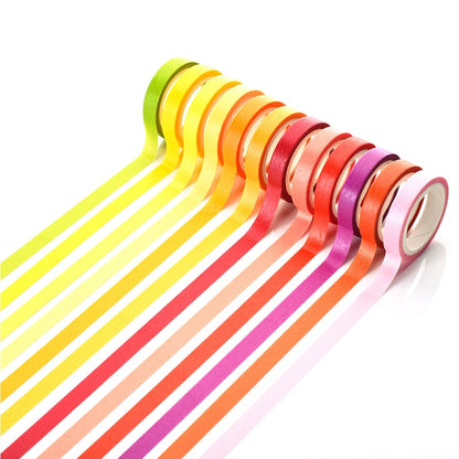 40 สี/ชุด PURE สี Rainbow เทปทำด้วยมือ DIY คู่มือวัสดุ, 40 Colors / Set