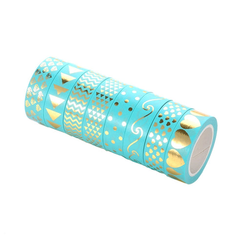 8 ม้วน/ชุด Simple Basic วัสดุกระดาษเทป Hand Ledger ตกแต่งสติกเกอร์, 8 Rolls / Set
