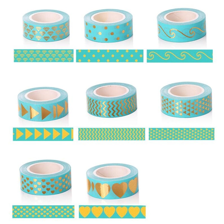 8 ม้วน/ชุด Simple Basic วัสดุกระดาษเทป Hand Ledger ตกแต่งสติกเกอร์, 8 Rolls / Set