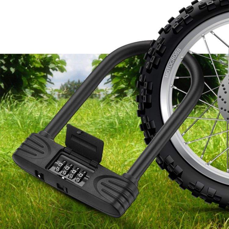 Bold Steel U-Shaped จักรยานรหัสผ่านล็อครถจักรยานยนต์ไฟฟ้ารถ Anti-Theft รหัสผ่านล็อค, Password Lock(Black)